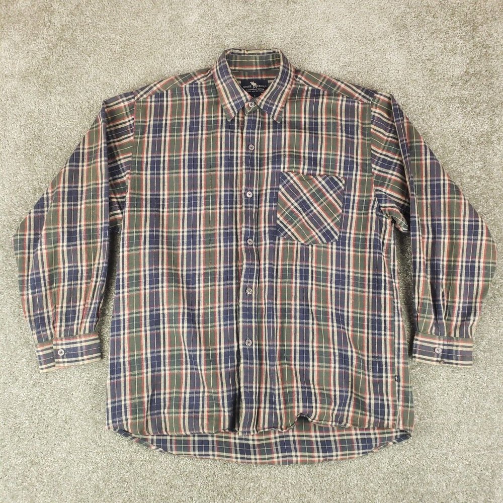 Moose Creek Shirt Large L Mens Multicolor Flannel Long Sleeve Collared Button Up